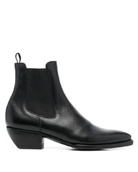 schwarze Chelsea Boots aus Leder von Paul Warmer