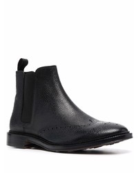 schwarze Chelsea Boots aus Leder von Corneliani