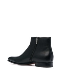 schwarze Chelsea Boots aus Leder von Santoni