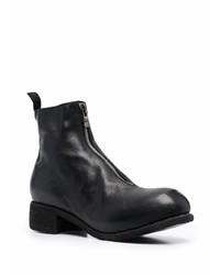 schwarze Chelsea Boots aus Leder von Guidi