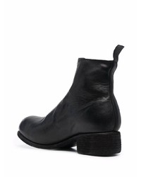 schwarze Chelsea Boots aus Leder von Guidi