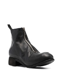 schwarze Chelsea Boots aus Leder von Guidi