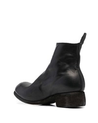 schwarze Chelsea Boots aus Leder von Guidi