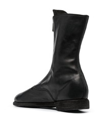 schwarze Chelsea Boots aus Leder von Guidi