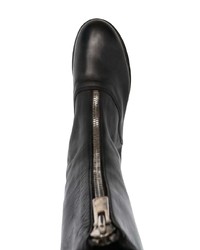 schwarze Chelsea Boots aus Leder von Guidi