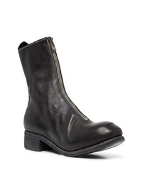 schwarze Chelsea Boots aus Leder von Guidi