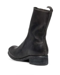 schwarze Chelsea Boots aus Leder von Guidi