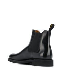 schwarze Chelsea Boots aus Leder von Doucal's