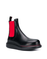 schwarze Chelsea Boots aus Leder von Alexander McQueen