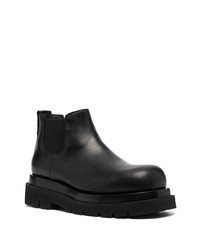 schwarze Chelsea Boots aus Leder von Bottega Veneta