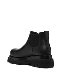 schwarze Chelsea Boots aus Leder von Bottega Veneta