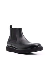 schwarze Chelsea Boots aus Leder von Corneliani