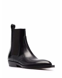 schwarze Chelsea Boots aus Leder von Bottega Veneta