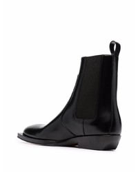 schwarze Chelsea Boots aus Leder von Bottega Veneta