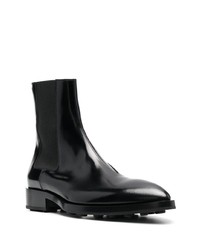 schwarze Chelsea Boots aus Leder von Jil Sander