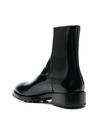 schwarze Chelsea Boots aus Leder von Jil Sander