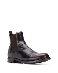 schwarze Chelsea Boots aus Leder von Officine Creative