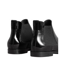 schwarze Chelsea Boots aus Leder von Burberry