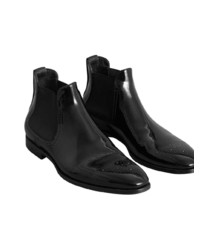 schwarze Chelsea Boots aus Leder von Burberry