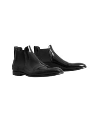 schwarze Chelsea Boots aus Leder von Burberry