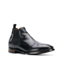 schwarze Chelsea Boots aus Leder von Officine Creative