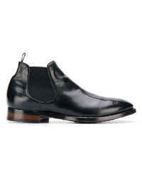 schwarze Chelsea Boots aus Leder von Officine Creative