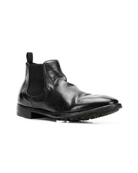 schwarze Chelsea Boots aus Leder von Officine Creative