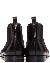 schwarze Chelsea Boots aus Leder von Paul Smith