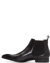 schwarze Chelsea Boots aus Leder von Paul Smith