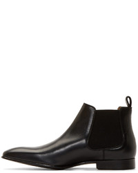 schwarze Chelsea Boots aus Leder von Paul Smith