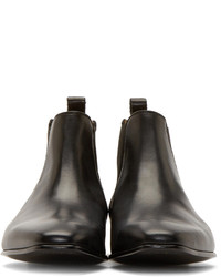 schwarze Chelsea Boots aus Leder von Paul Smith