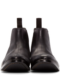 schwarze Chelsea Boots aus Leder von Paul Smith