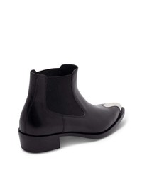 schwarze Chelsea Boots aus Leder von Alexander McQueen