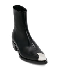 schwarze Chelsea Boots aus Leder von Alexander McQueen