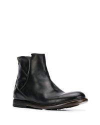 schwarze Chelsea Boots aus Leder von Silvano Sassetti