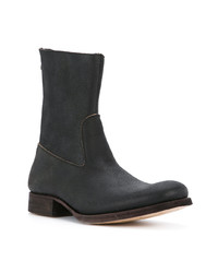 schwarze Chelsea Boots aus Leder von C Diem