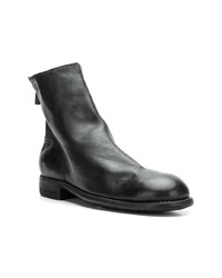 schwarze Chelsea Boots aus Leder von Guidi