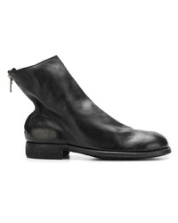 schwarze Chelsea Boots aus Leder von Guidi