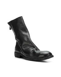 schwarze Chelsea Boots aus Leder von Guidi