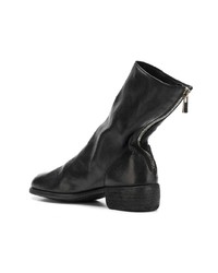 schwarze Chelsea Boots aus Leder von Guidi