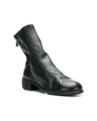 schwarze Chelsea Boots aus Leder von Guidi