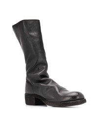 schwarze Chelsea Boots aus Leder von Guidi