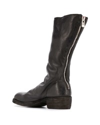 schwarze Chelsea Boots aus Leder von Guidi