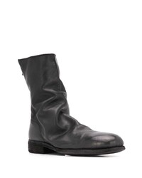 schwarze Chelsea Boots aus Leder von Guidi