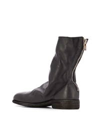 schwarze Chelsea Boots aus Leder von Guidi