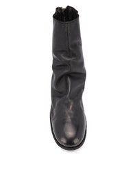 schwarze Chelsea Boots aus Leder von Guidi