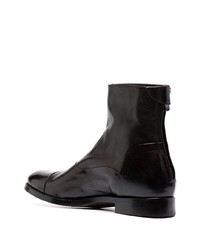 schwarze Chelsea Boots aus Leder von Alberto Fasciani