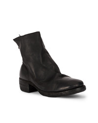 schwarze Chelsea Boots aus Leder von Guidi