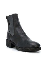 schwarze Chelsea Boots aus Leder von Guidi