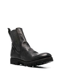 schwarze Chelsea Boots aus Leder von Guidi